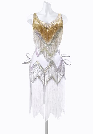 Crystal Chevron Latin Dress AM-L3614