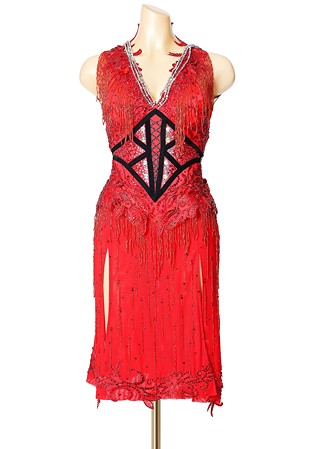 Crystal Corset Latin Dance Gown PCWL19044