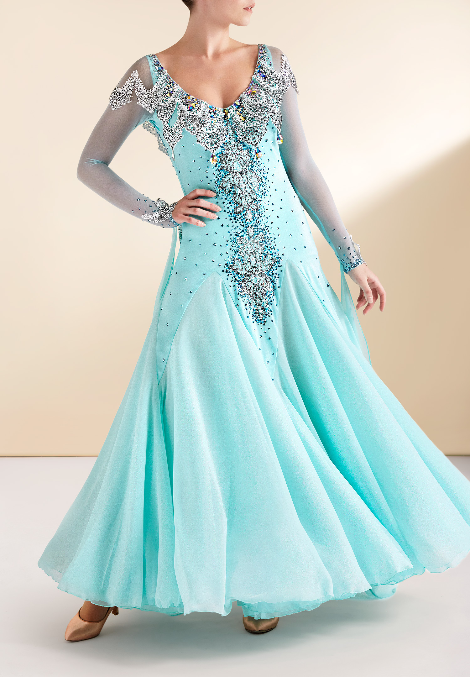 Crystal Embellished Modern Dance Dress BBP018 Competition Dress