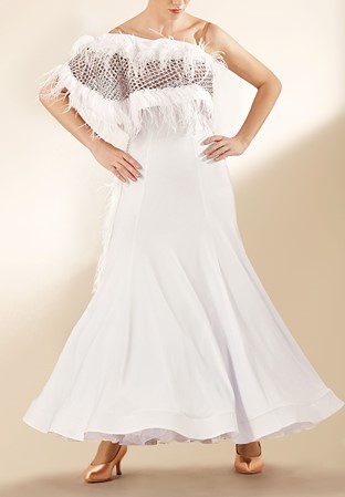 Crystal Feather Mesh Smooth Dance Dress PCWB190321