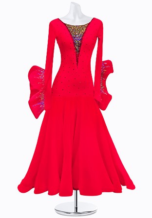 Crystal Frill Ballroom Gown AMB3332