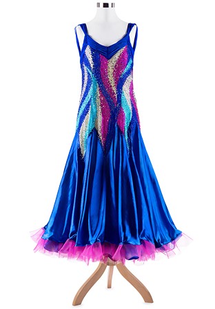 Crystal Galaxy Trimmed Ballroom Slip Dress A5391