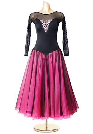 Crystal Heart Ballroom Dance Gown PC-WB190409