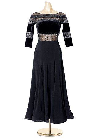 Crystal Horizontal Lined Dance Gown PC-ED19060