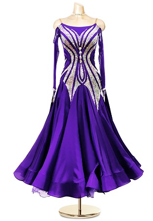Crystal Iris Ballroom Competition Dress PCWB18027