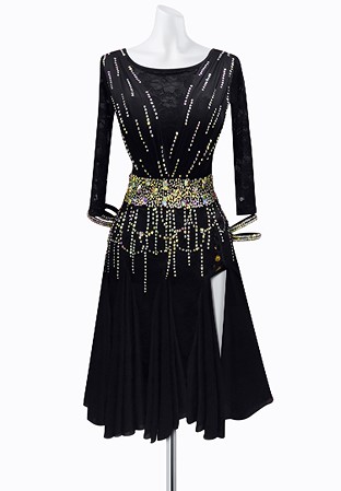 Crystal Lace Latin Dress AM-L3339