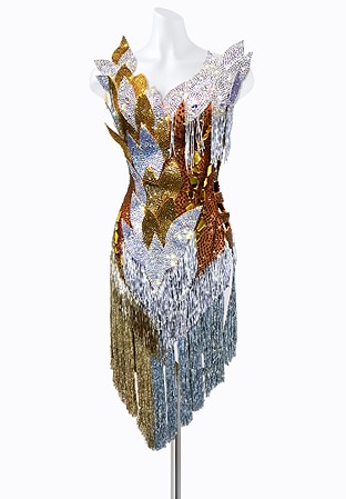 Crystal Leaf Latin Dress PR-L215261