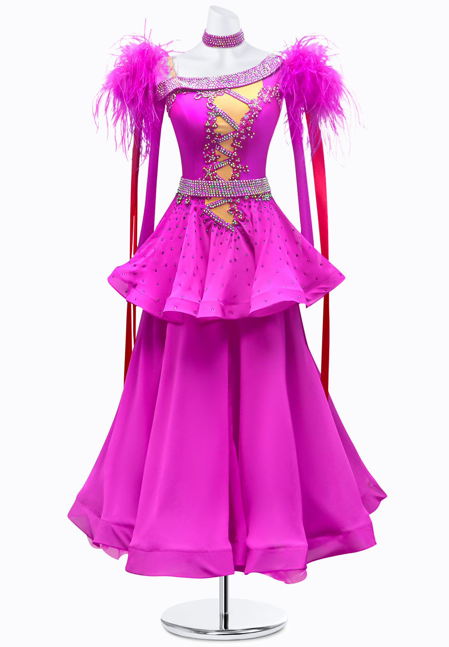 Crystal Peplum Ballroom Gown JT-B3848