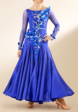 Crystal Petal Ballroom Competition Dress PCWB19048
