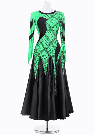 Crystal Plaid Smooth Gown JT-S3449