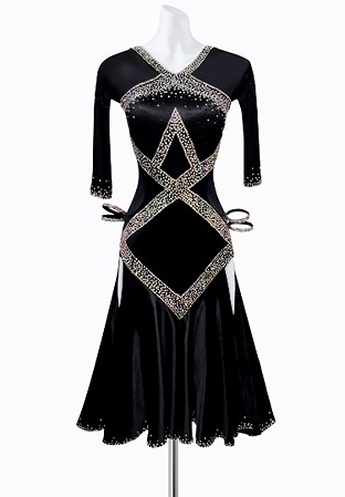 Crystal Row Latin Dress AML3315