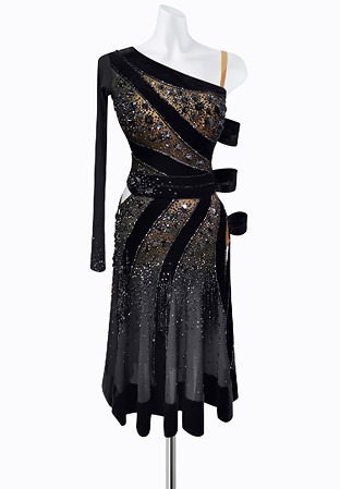 Crystal Velvet Latin Dress AM-L3405
