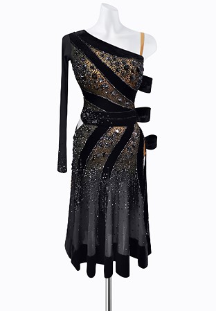 Crystal Velvet Latin Dress AML3405
