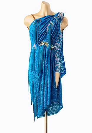 Crystallized Flowing Fringe Latin Dress PC-WL18021