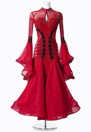 Crystallized Full Flare Ballroom Dress MFB0024