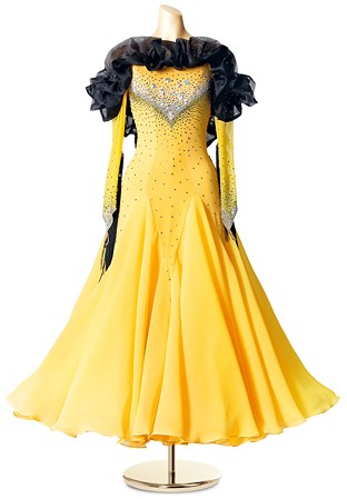 Crystallized Ruffle Embrace Ballroom Gown PCWB19158