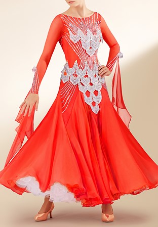 Crystallized Sunburst Ballroom Dance Costume PCWB19095