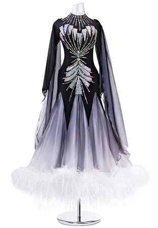 Dancer Dark Gradient Couture Ballroom Dress MQB194