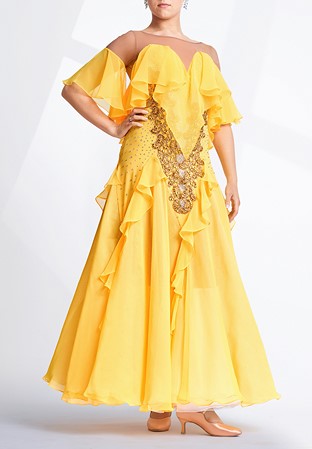 Dancing Daffodil Ballroom Competition Dress PCWB21192