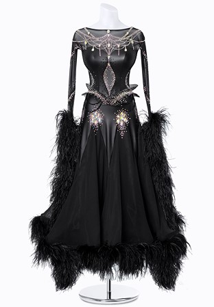 Dark Feather Ballroom Gown MF-B0264