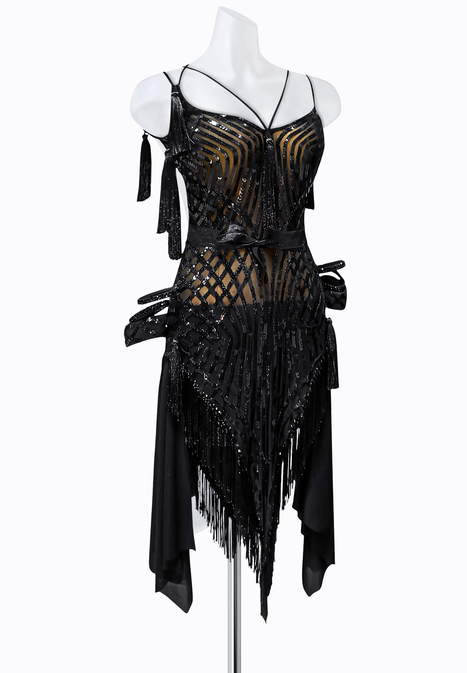 Dark Sequin Latin Dress AM-L3138