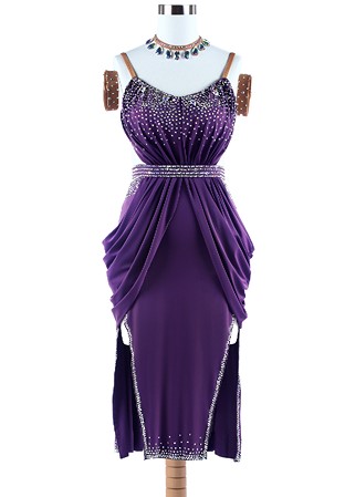 Dazzling Backless Crystal Latin Rhythm Dress VN-L5272