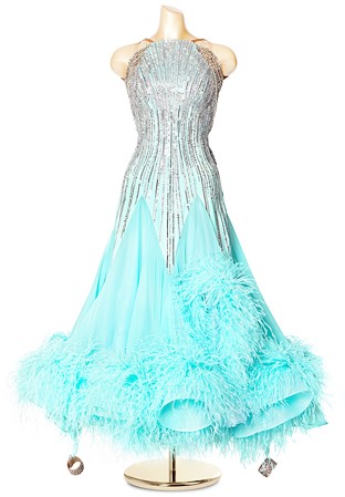 Dazzling Ice Queen Ballroom Dance Gown PCWB19138