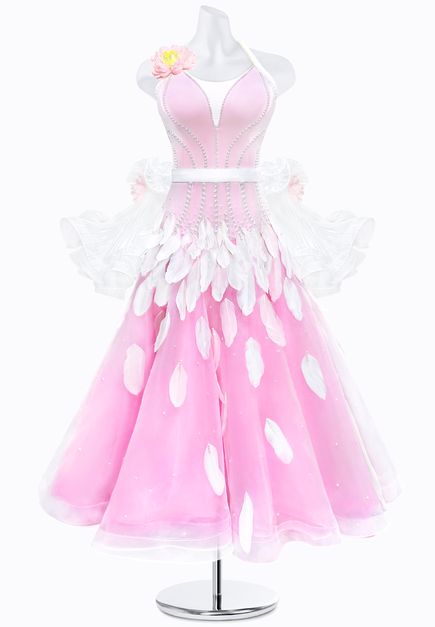 Delicate Feather Ballroom Gown JT-B4550