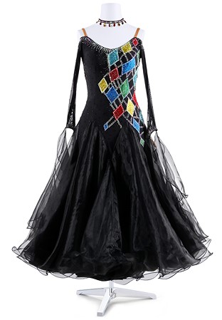 Diamond Applique Ballroom Gown BA-VSB008
