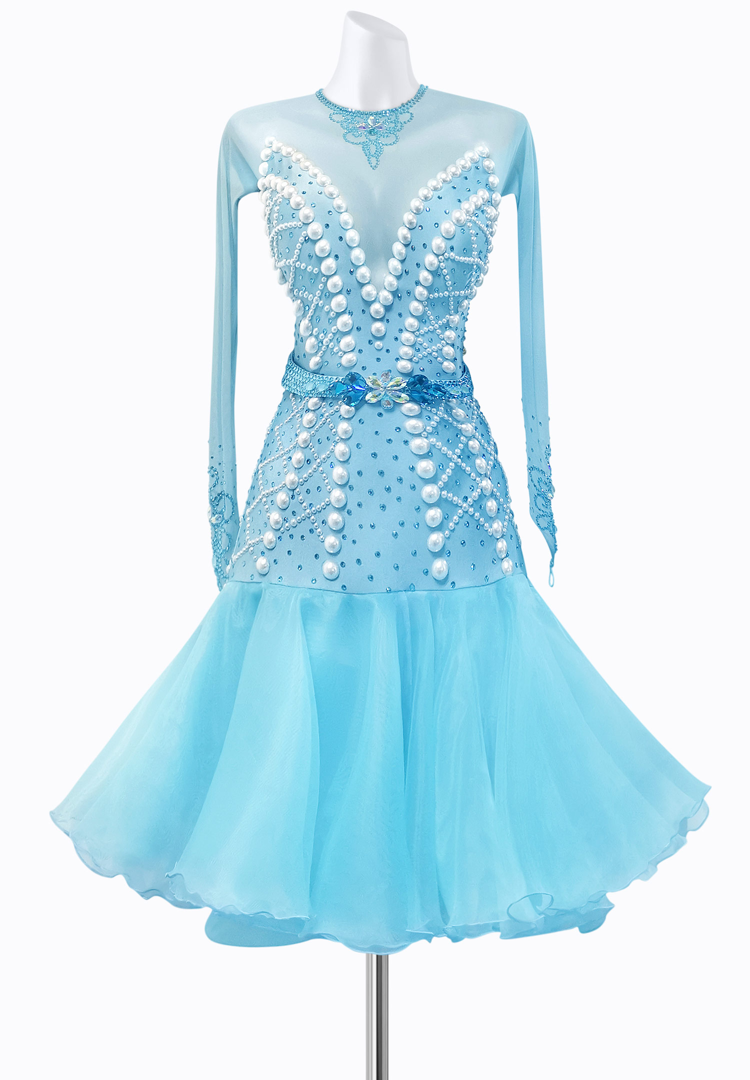 Divine Pearl Latin Dress AM-L3607