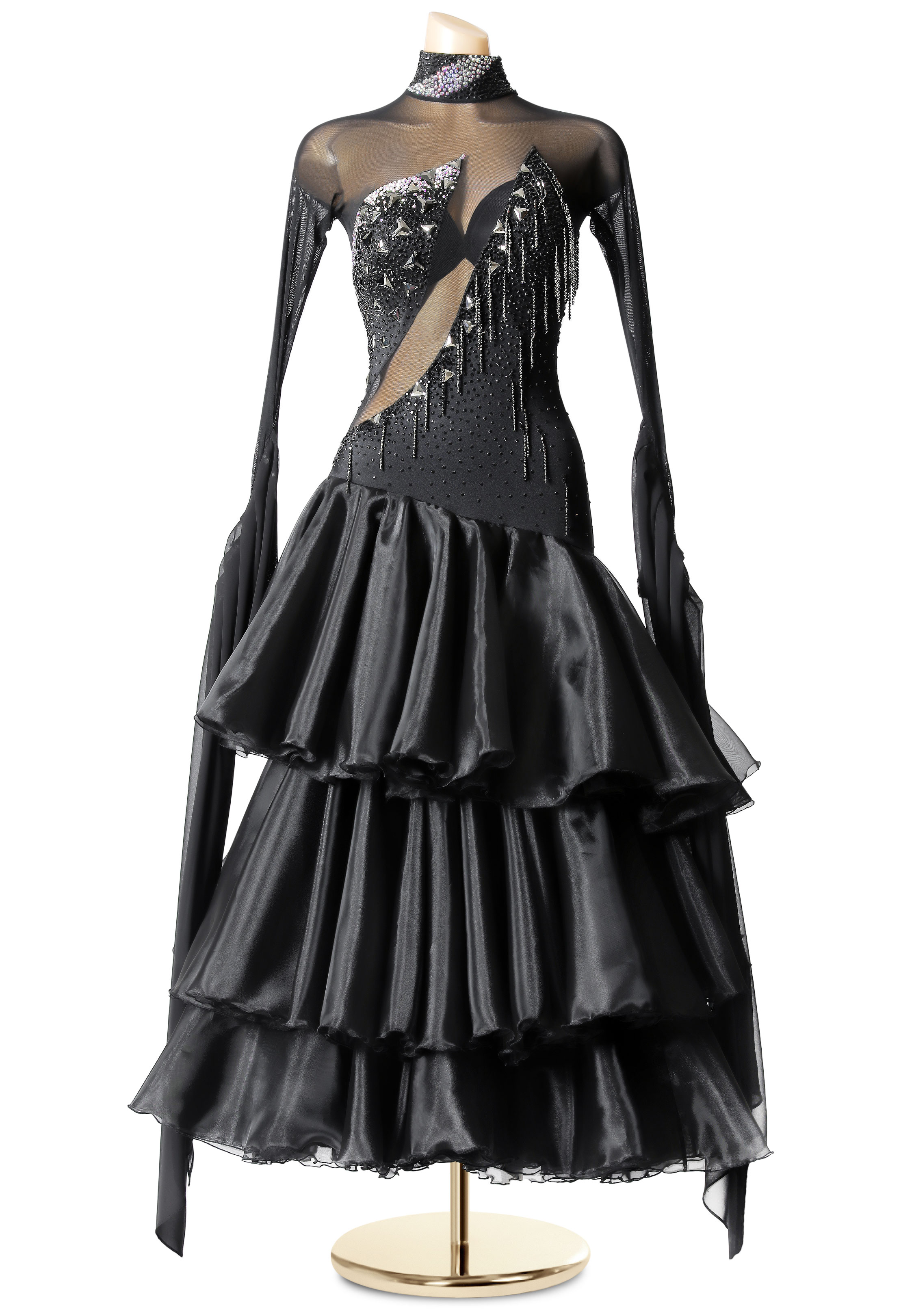Dramatic Beaded Layered Ballroom Dress PC-WB19105