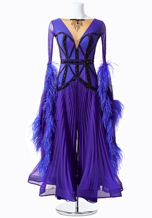 Pleated Passion Ballroom Jumpsuit MFB0075