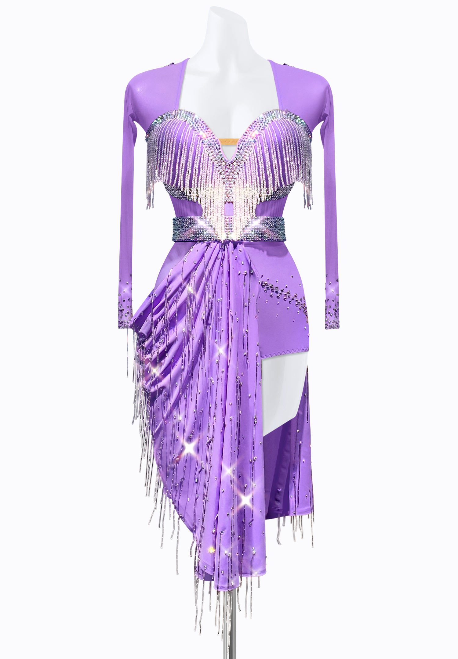 Draped Brilliance Latin Dress PR-L215068