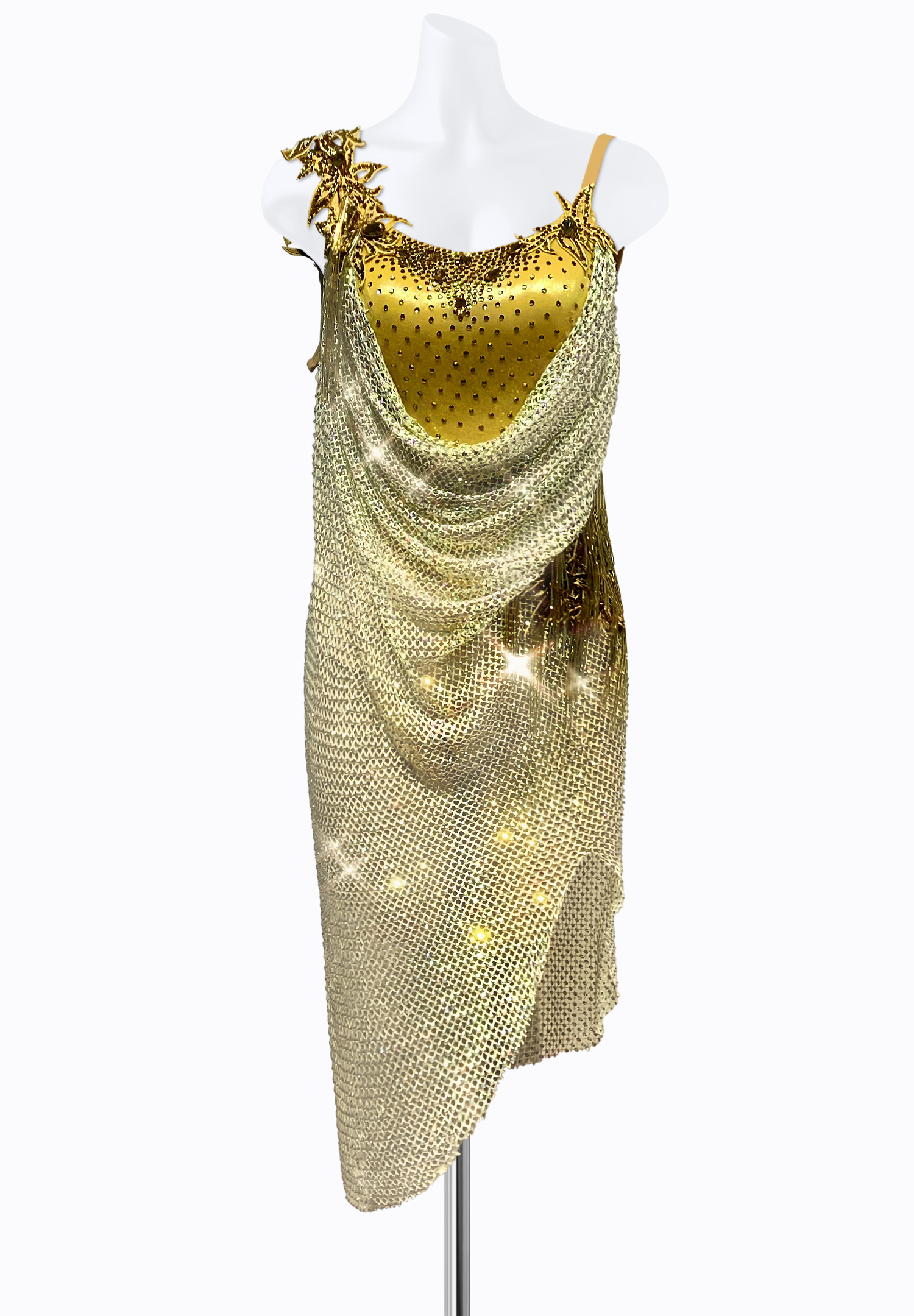 Draped Elegance Latin Dress PR-L215093