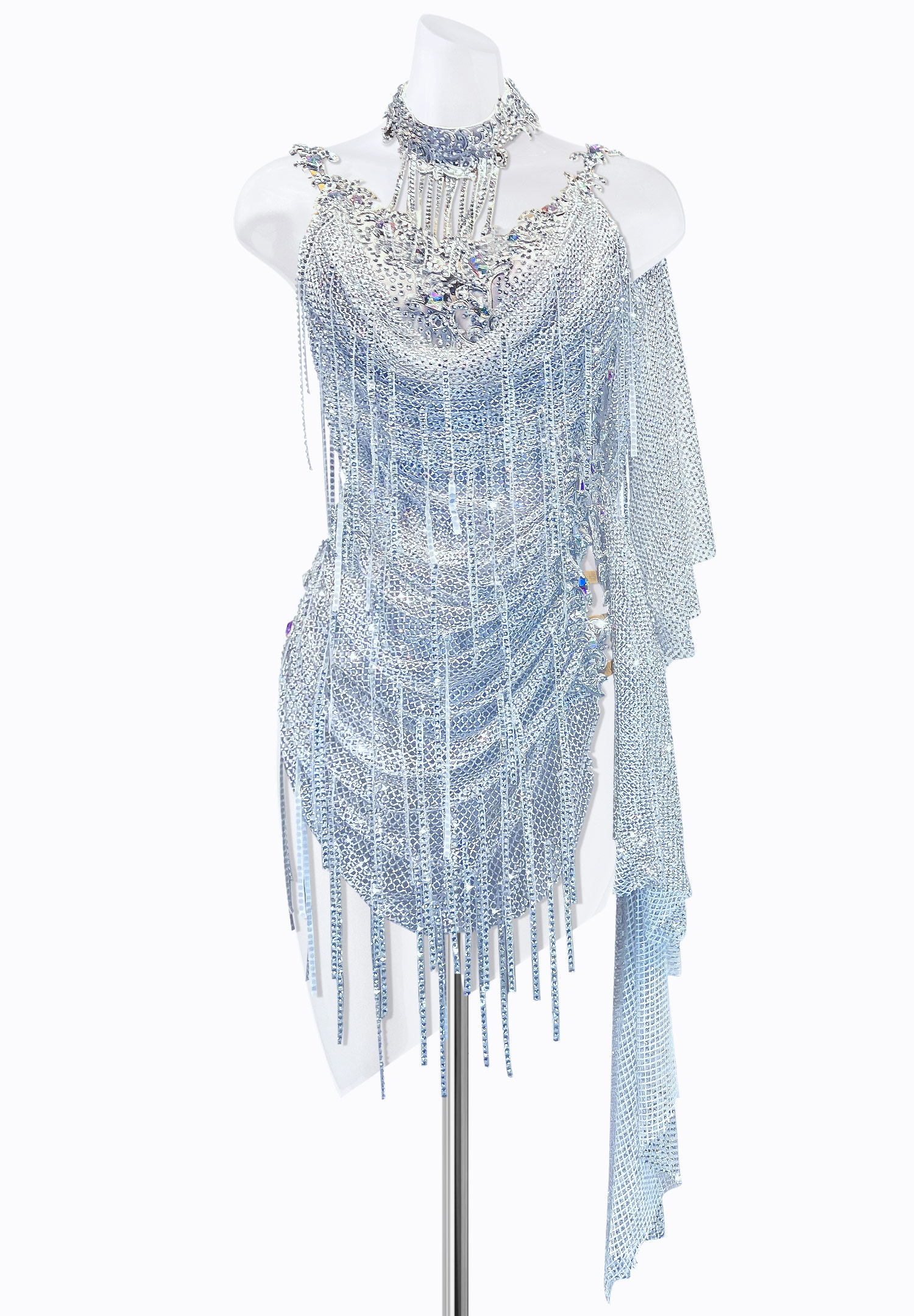 Draped Ice Latin Dress PR-L225030