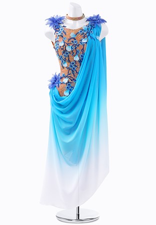 Draped Ombre Latin Dress JT-L2135