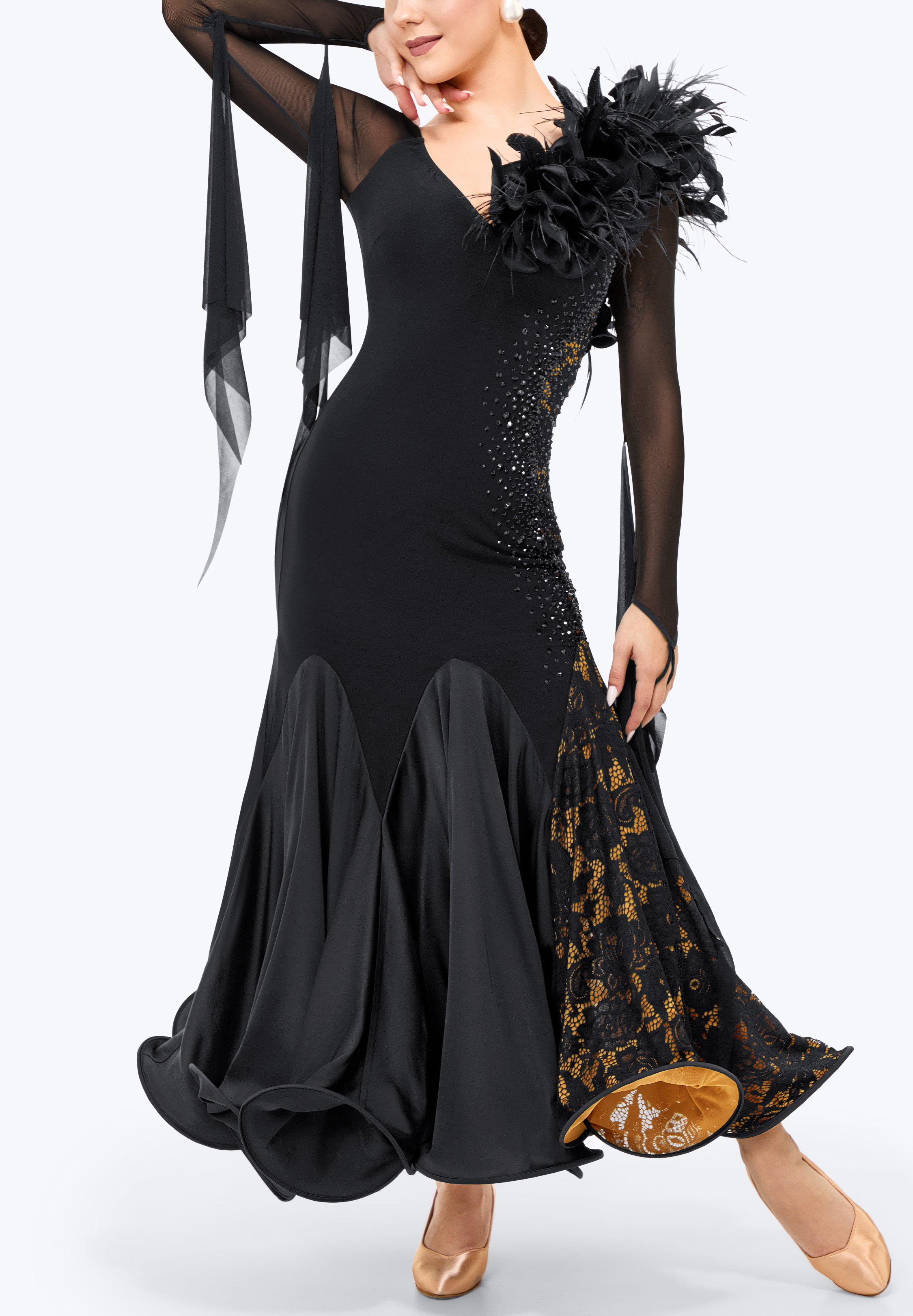 Ebony Siren Dance Dress TD-SM010