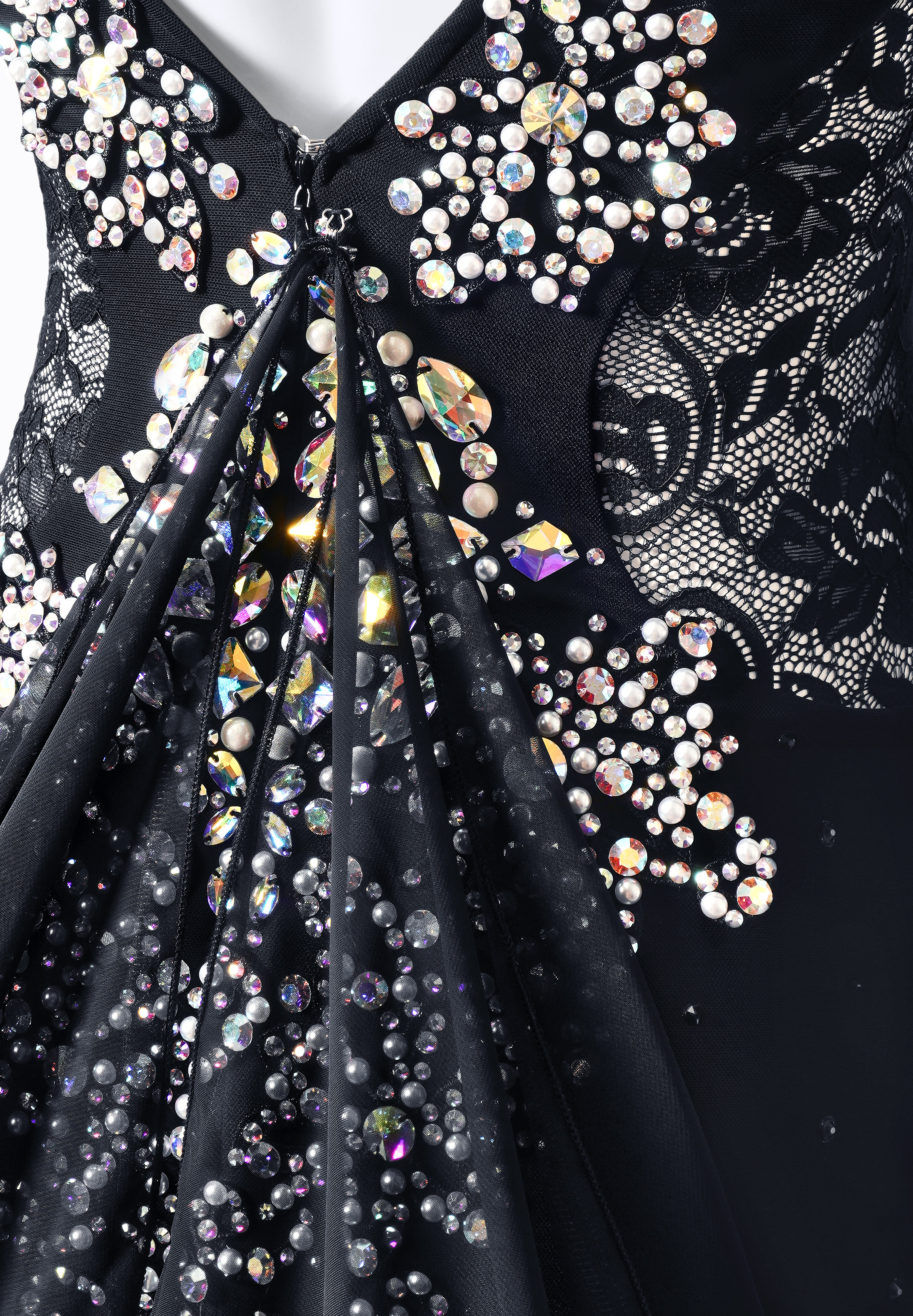 Elaborate Crystal Applique Ballroom Dress MF-B0050