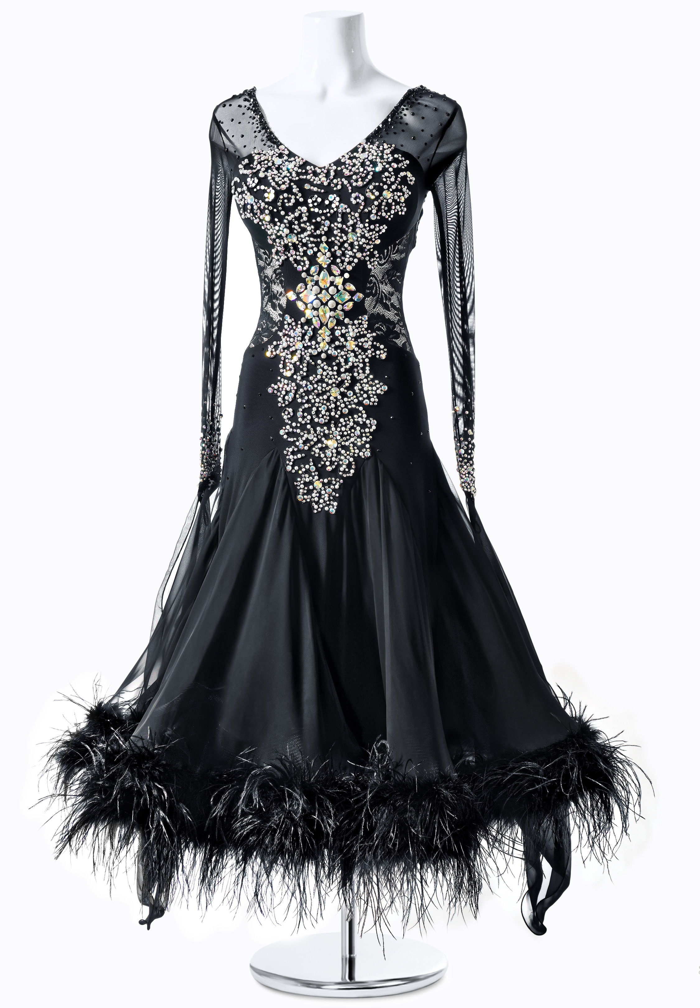 Elaborate Crystal Applique Ballroom Dress MF-B0050