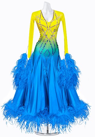 Electric Crystal Ballroom Gown AMB3128