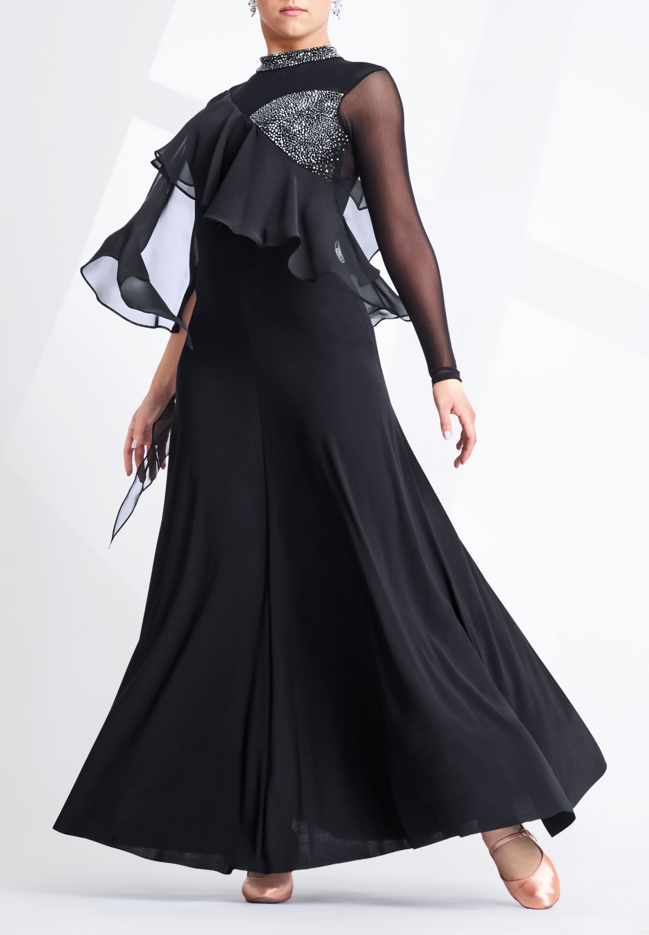 Elegant Long Evening Gown Dancing