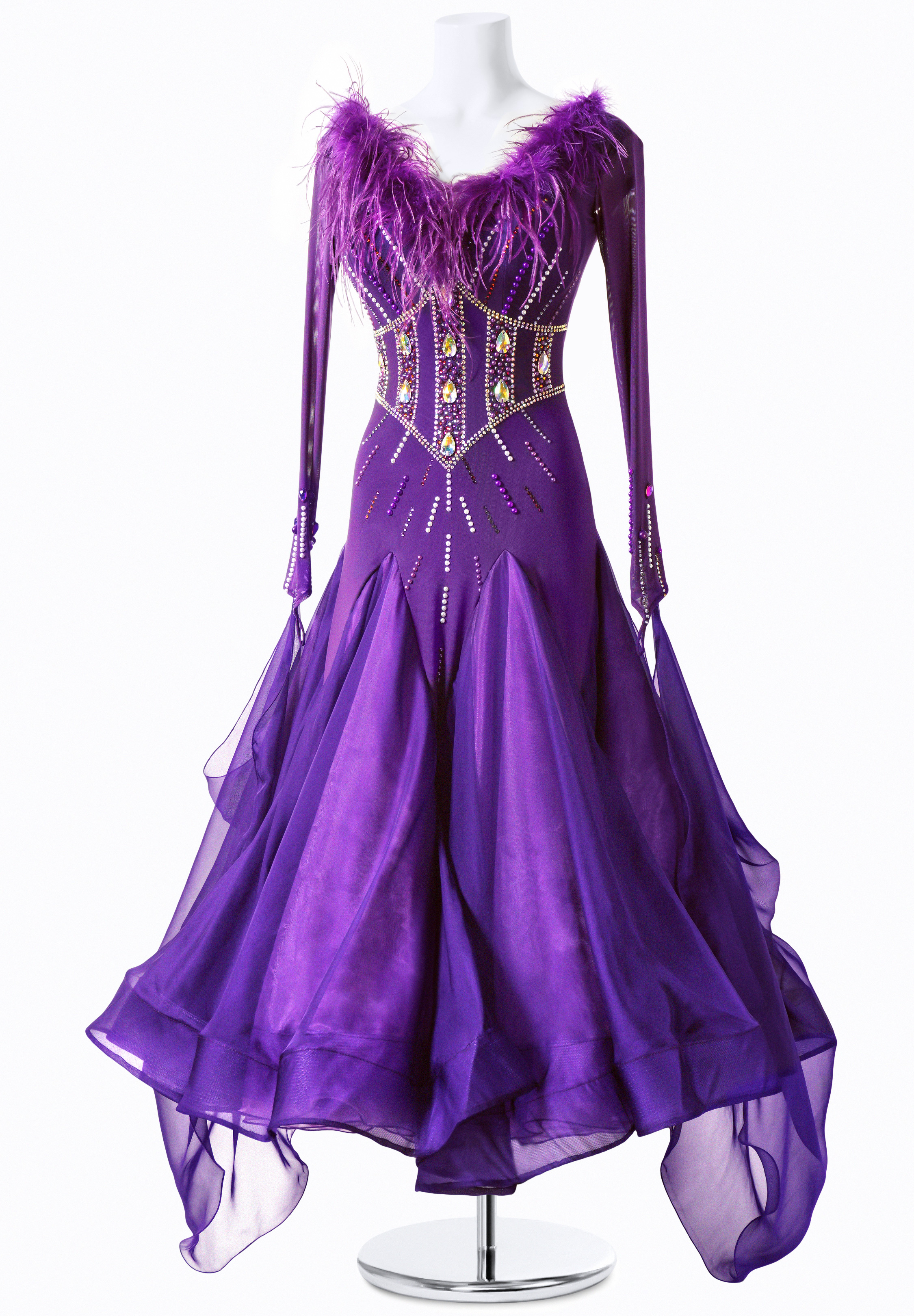 Elegant Pearly Corset Ballroom Gown MF-B0067