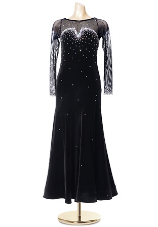 Elegant Starry Night Velvet Evening Dress PCED19064