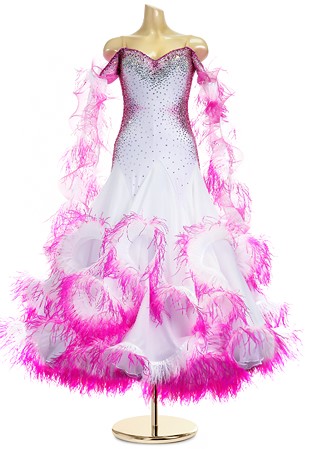 Enthralling Ombre Feather Ballroom Dress PC-WB180101