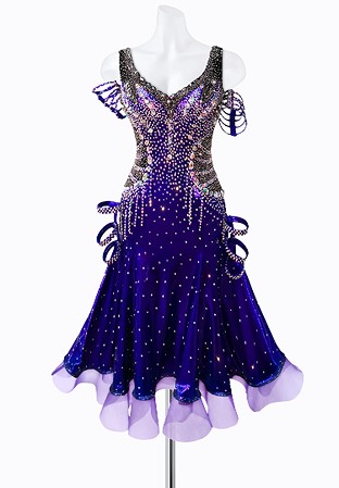 Ethereal Crystal Latin Dress AML3141