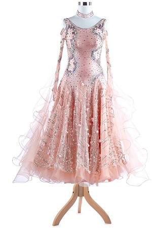 Ethereal Pompon Decorated Ballroom Dress A5338