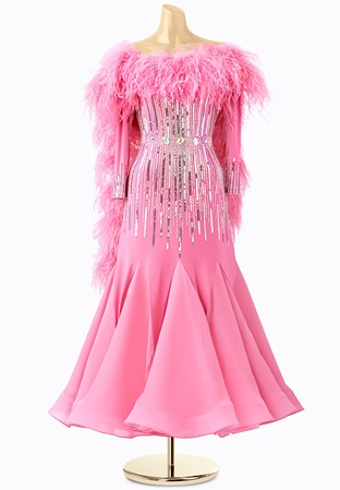 Feather Angel Full Skirt Ballroom Dress PC-WB19151A