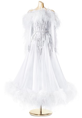 Feather Angel Full Skirt Ballroom Dress PCWB19151