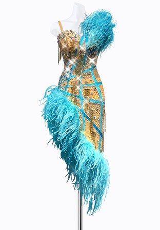 Feather Beauty Latin Dress PR-L215087