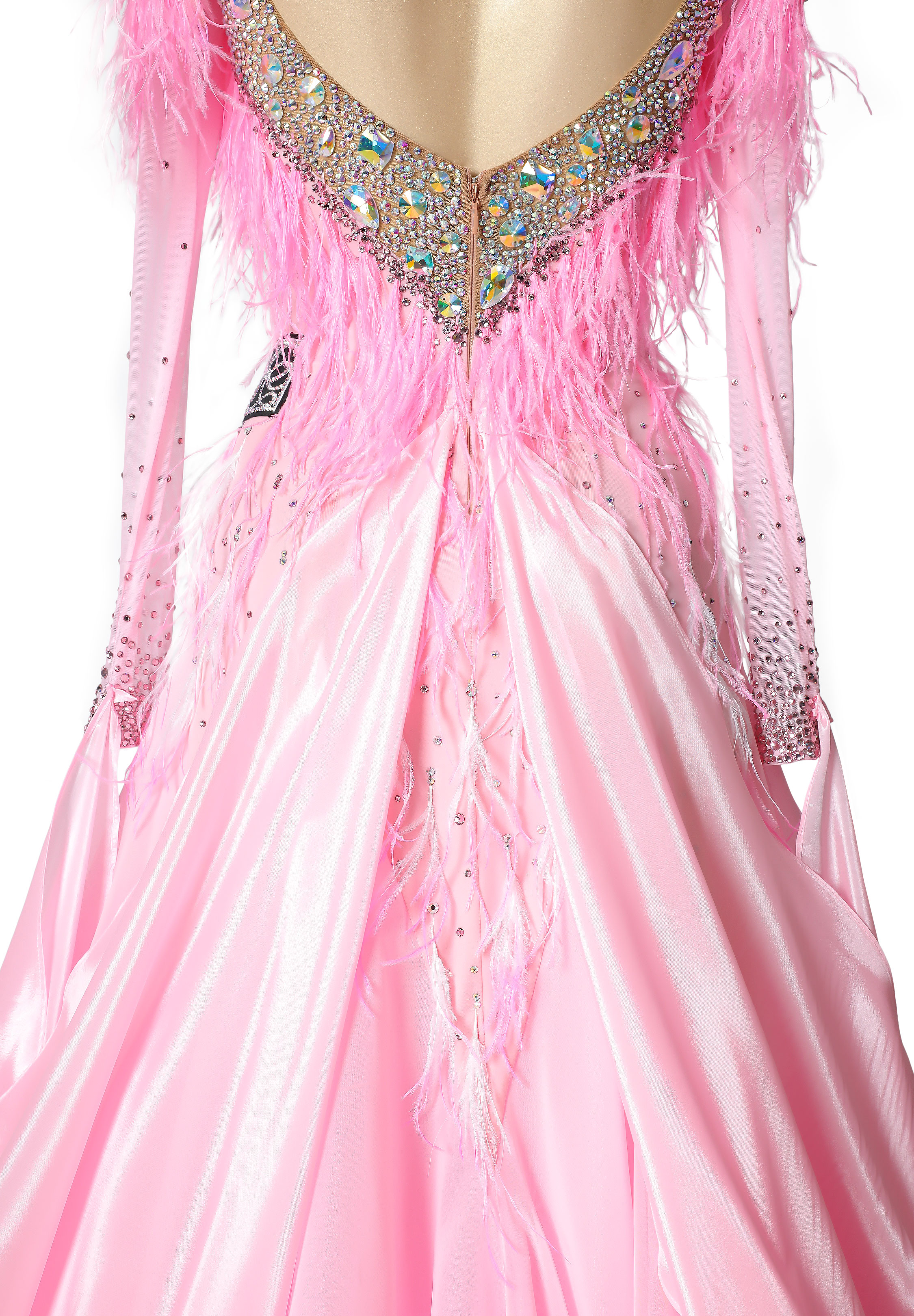 Feather Bodice Ballroom Smooth Costume PCWB19067 Ballroom Smooth